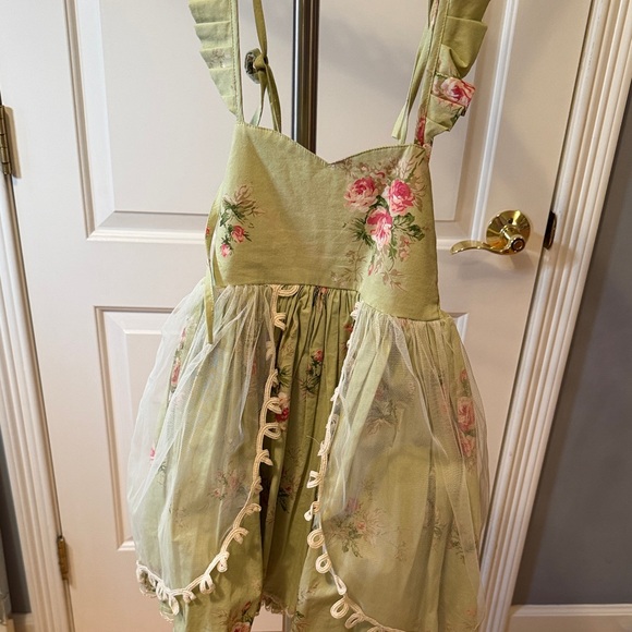 green dollcake dress Verdant Floral Waltz Gown– Teuta Matoshi main image 1